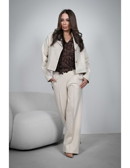 Elegant women's trousers - 8 buttons