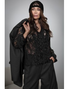 Zmysłowa bluzka damska - Hiszpanka Koronka