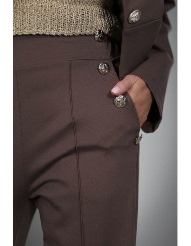 Elegant women's trousers - 8 buttons