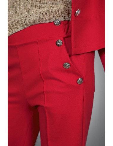 Elegant women's trousers - 8 buttons
