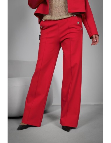 Elegant women's trousers - 8 buttons