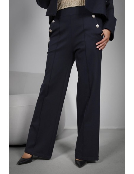 Elegant women's trousers - 8 buttons