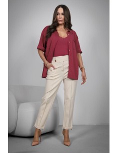 Elegant women's trousers - 8 buttons