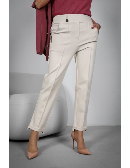 Elegant women's trousers - 8 buttons