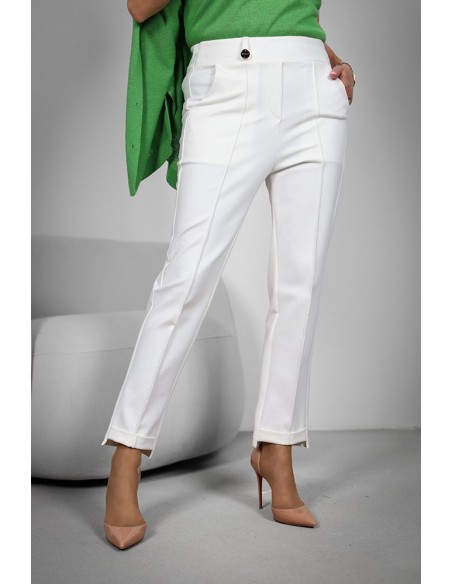 Elegant women's trousers - 8 buttons