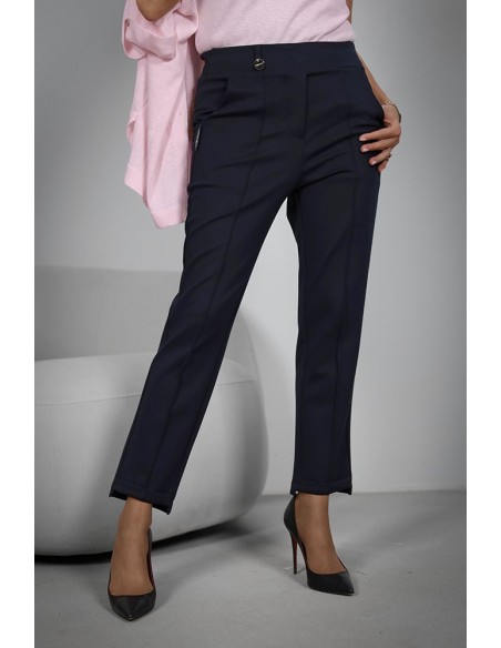 Elegant women's trousers - 8 buttons