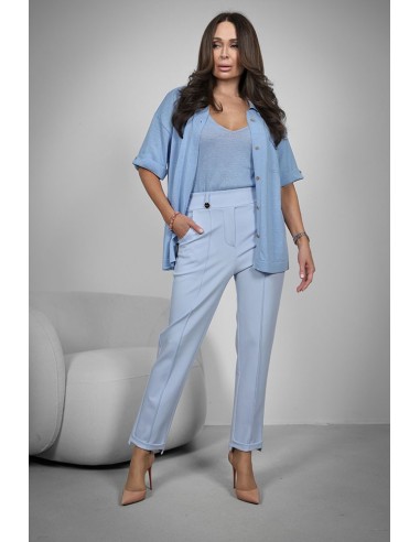 Elegant women's trousers - 8 buttons