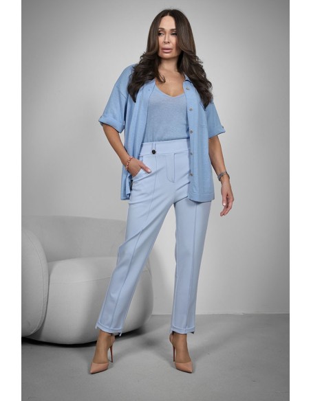 Elegant women's trousers - 8 buttons