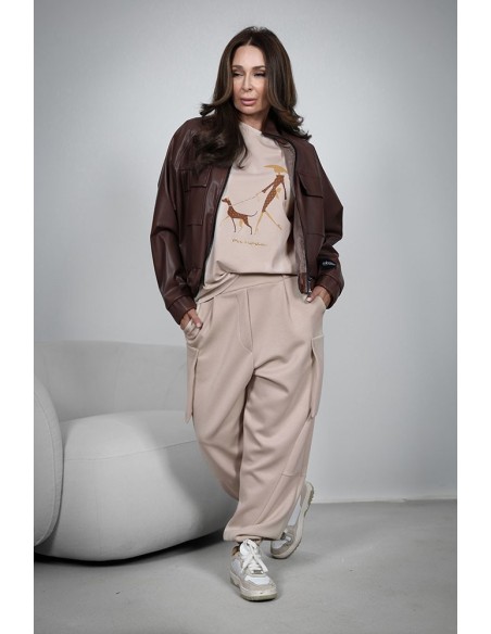 Women's combat trousers with pockets - Modal