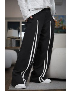 Women's trousers with a contrasting stripe