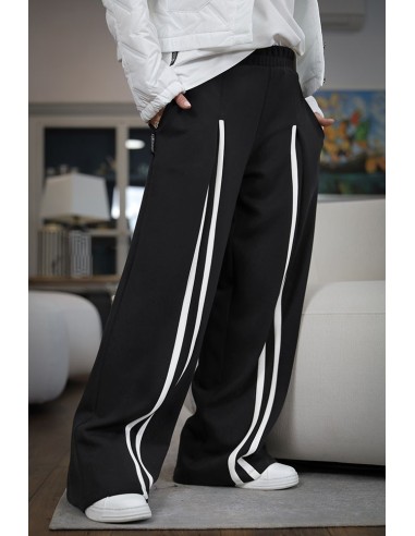 Women's trousers with a contrasting stripe