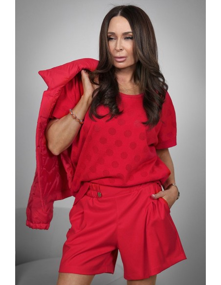 A wonderful women's sweater - Openwork Polka Dots