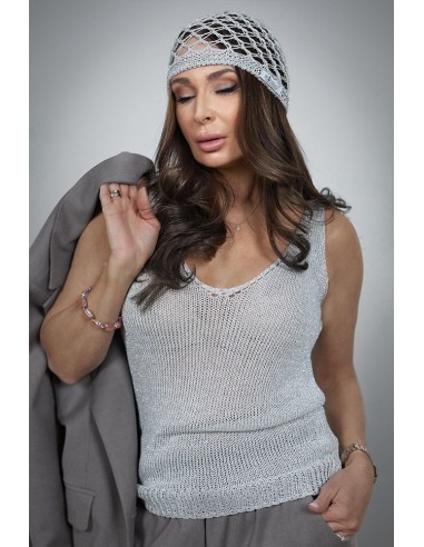 Feminine top with shiny yarn - Lurex Knitwear