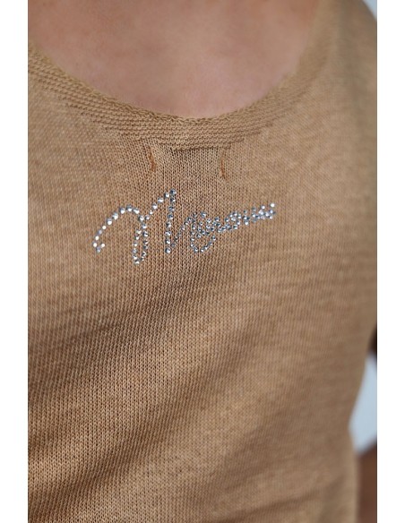 Feminine top with shiny yarn - Lurex Knitwear