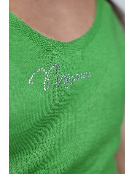 Feminine top with shiny yarn - Lurex Knitwear