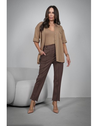 Women's Knitted Shirt with a Chest Pocket