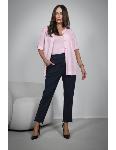 Women's Knitted Shirt with a Chest Pocket