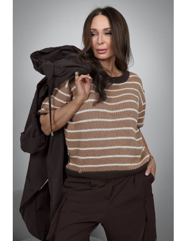 Fashionable women's sweater - Fusi Stripes