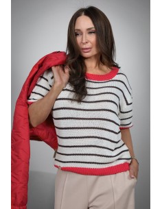 Fashionable women's sweater - Fusi Stripes