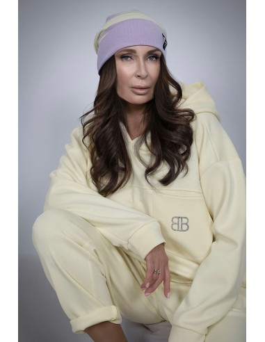 Comfortable women's tracksuit with zircons - BB