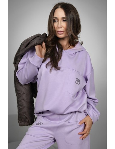 Comfortable women's tracksuit with zircons - BB