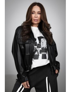 Women's Bomber Jacket - Eco-leather 2