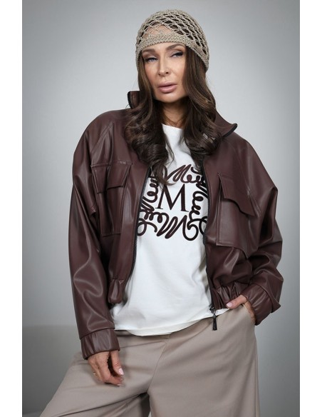 Women's Bomber Jacket - Eco-leather