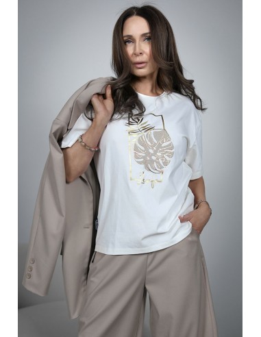 Women's T-shirt inspired by nature - Monstera