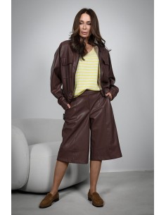 Fashionable and expressive culottes made of eco-leather 2