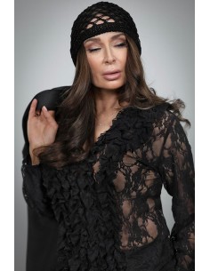 Openwork headgear for stylish women