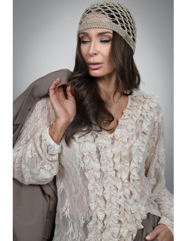 Openwork headgear for stylish women