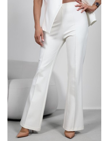 Women's trousers - Flared pleats