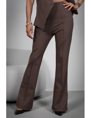 Women's trousers - Flared pleats