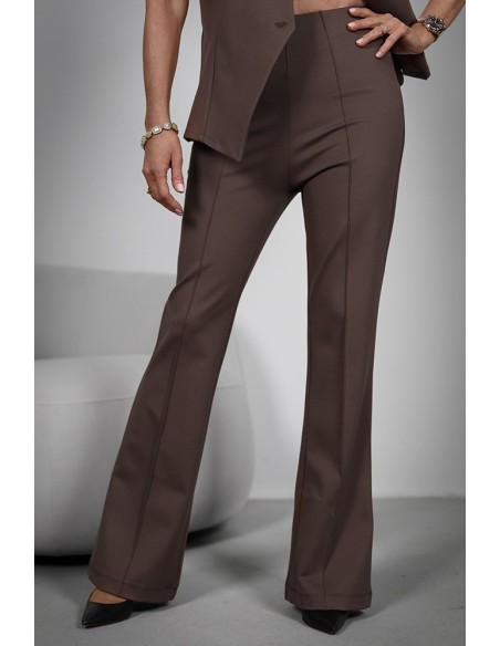 Women's trousers - Flared pleats
