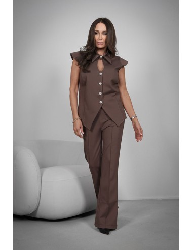 Women's trousers - Flared pleats