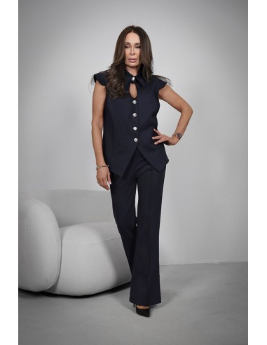 Women's trousers - Flared pleats