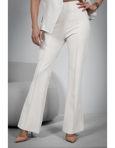 Women's trousers - Flared pleats