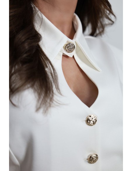 Subtle blouse with a collar - Butterfly