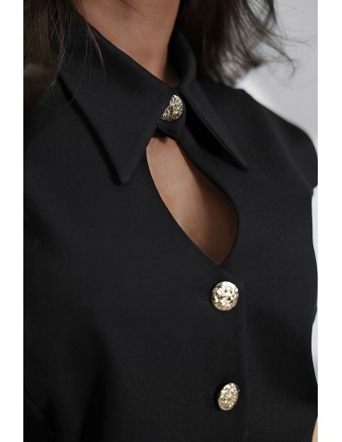 Subtle blouse with a collar - Butterfly