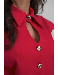 Subtle blouse with a collar - Butterfly 2