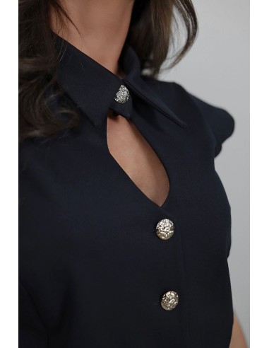 Subtle blouse with a collar - Butterfly