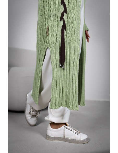 Women's Cardigan - Long Braided Braid