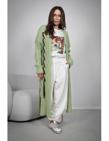 Women's Cardigan - Long Braided Braid