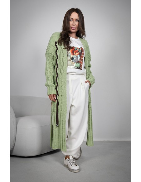 Women's Cardigan - Long Braided Braid