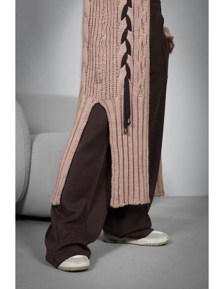 Women's Cardigan - Long Braided Braid