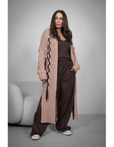 Women's Cardigan - Long Braided Braid