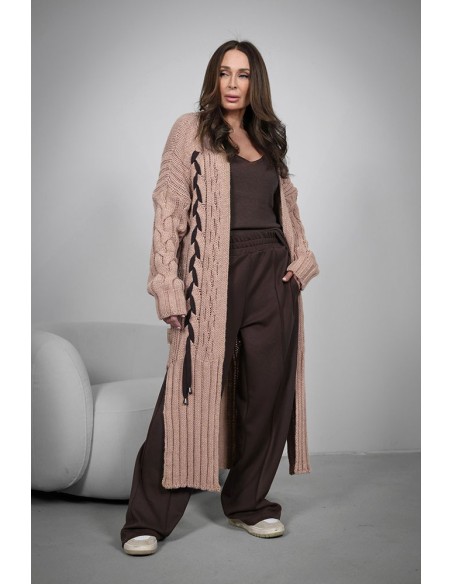 Women's Cardigan - Long Braided Braid