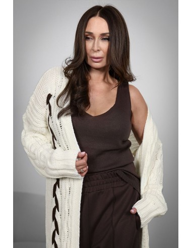 Women's Cardigan - Long Braided Braid