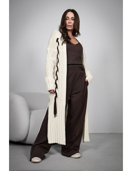 Women's Cardigan - Long Braided Braid