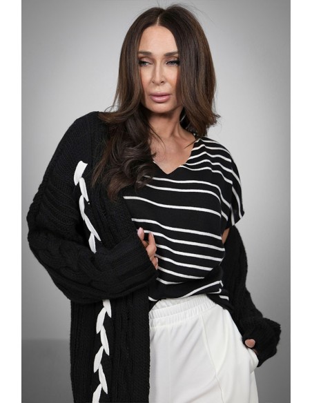 Women's Cardigan - Long Braided Braid